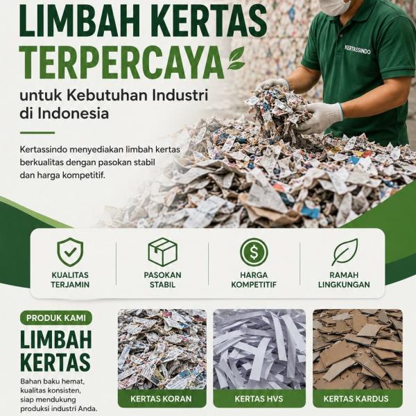 Supplier Limbah Kertas Terpercaya untuk Kebutuhan Industri di Indonesia